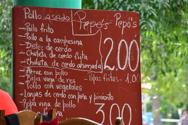 CUBA_6898 'Pepo's' lunch menu