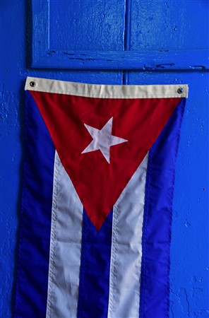 CUBA_6910 Cuban flag on blue