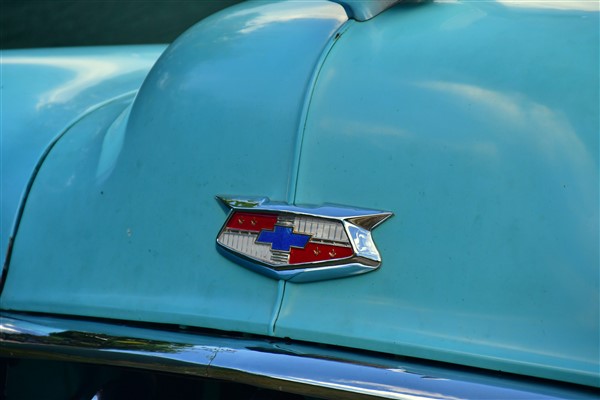 CUBA_7544 Blue chevy taxi