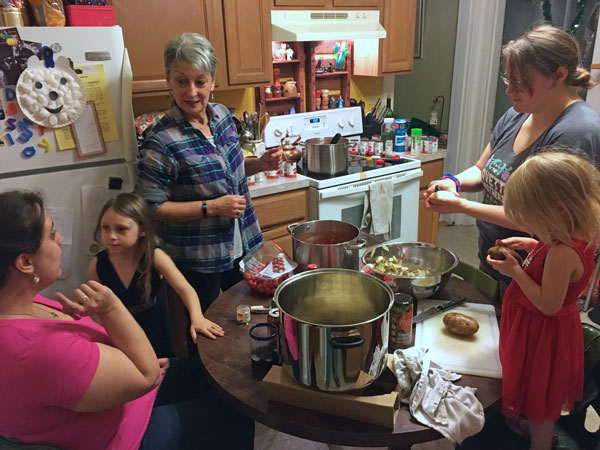 25 In the kitchen making Christmas dinner 8897