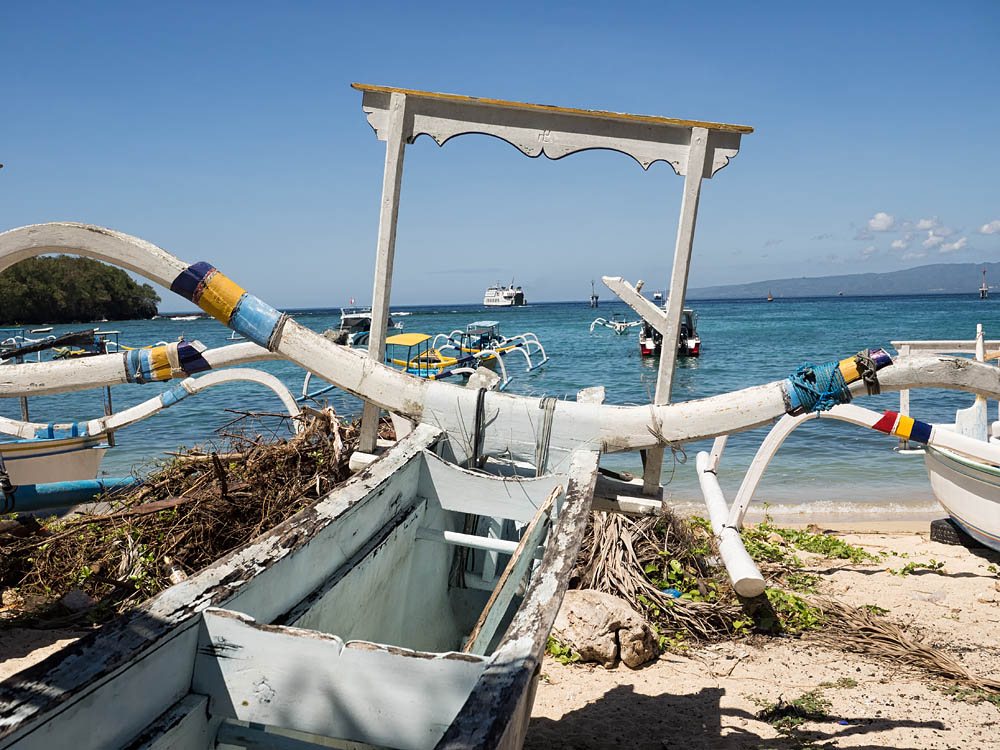 Boats on the beach.