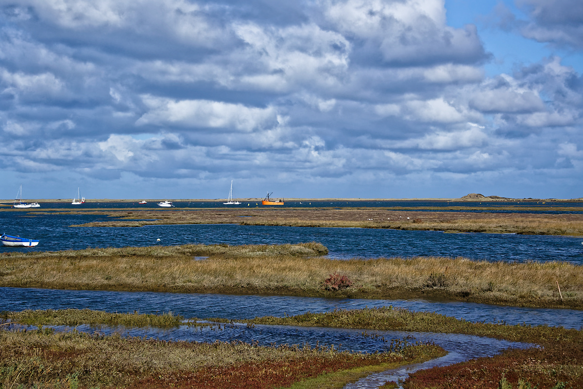 Brancaster harbour; high tide