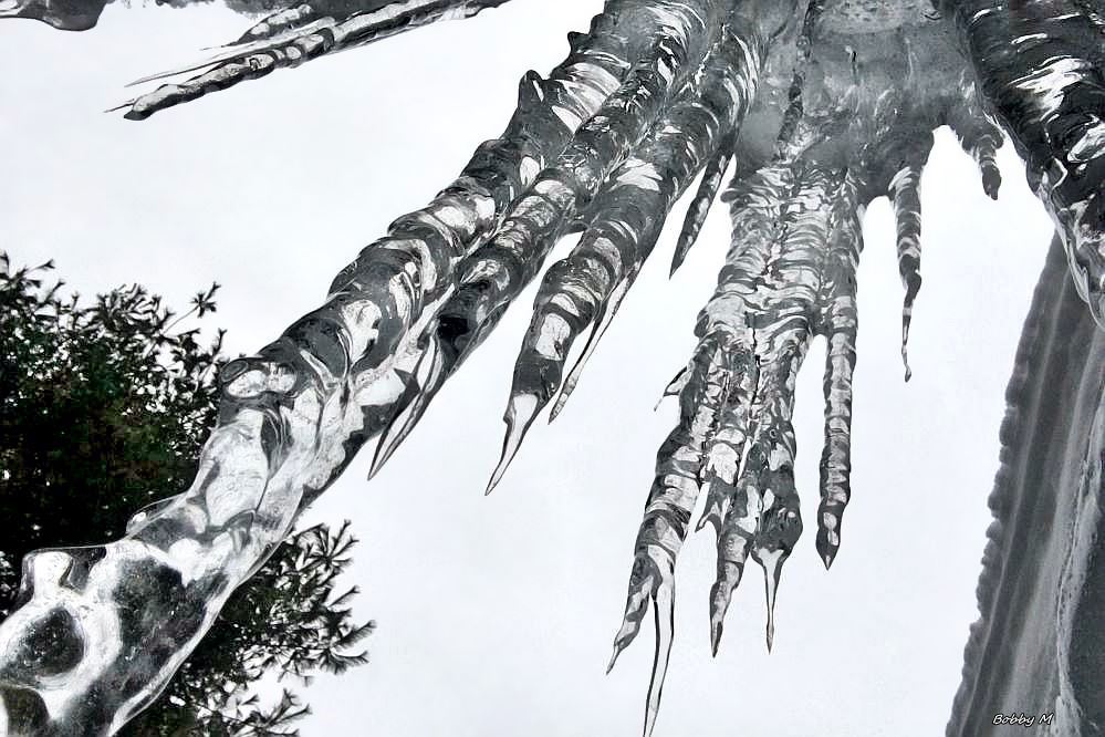 Icicles: frozen winter art