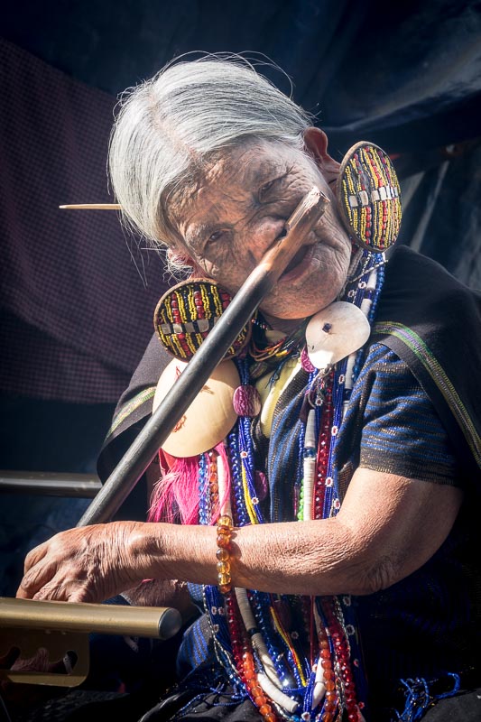 Playing the Nose Flute