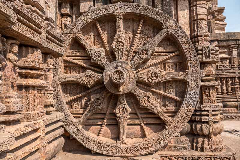 One of 24 Carved Stone Wheels