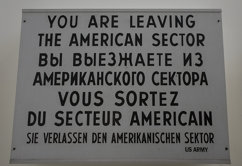 Checkpoint Charlie sign