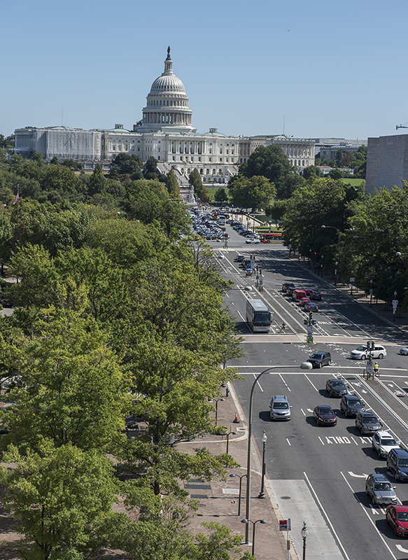 Views from the Newseum terrace, US Capitol