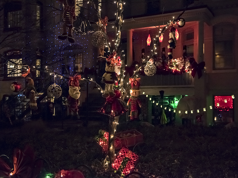 The Halloween House at Christmas