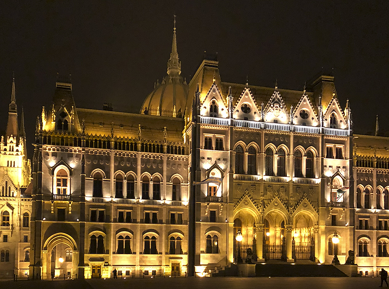 Parliament at night