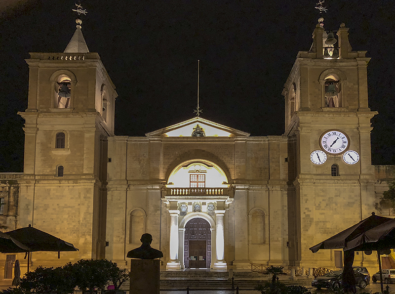 A lot of churches in Valletta