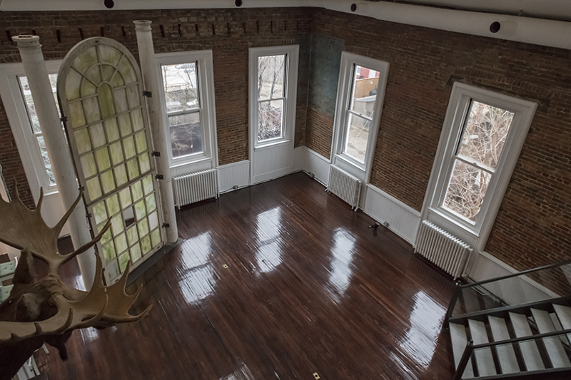 Penthouse, living room from above