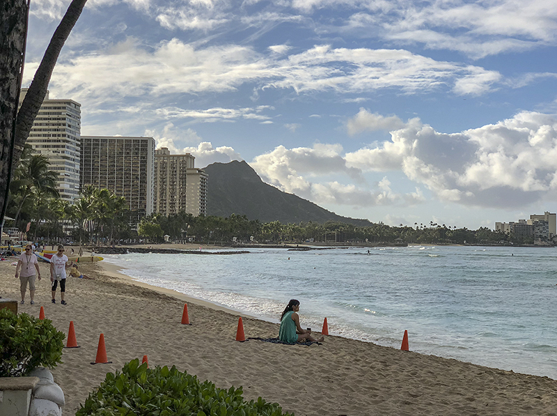 Diamond Head from the hotel beach