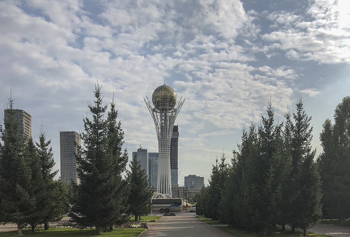 Bayterek monument in context