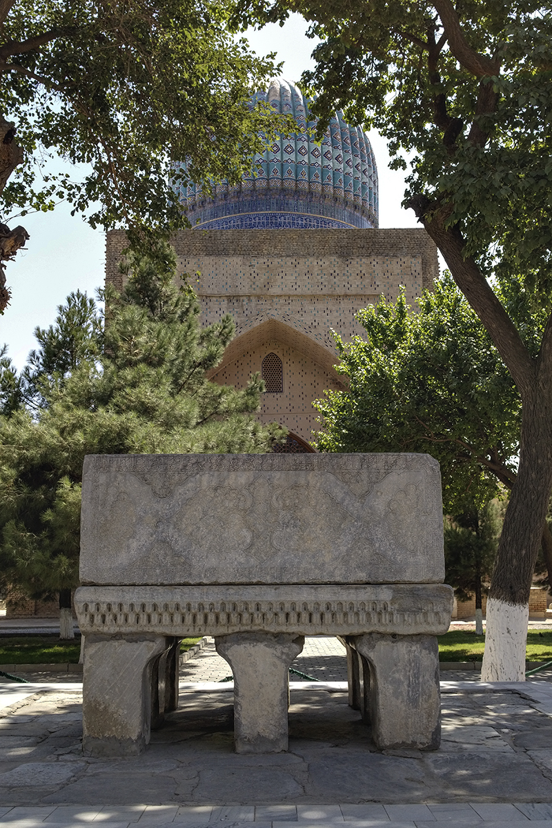Stone Quran stand, Bibi-Khanym Mosque, Samarkand