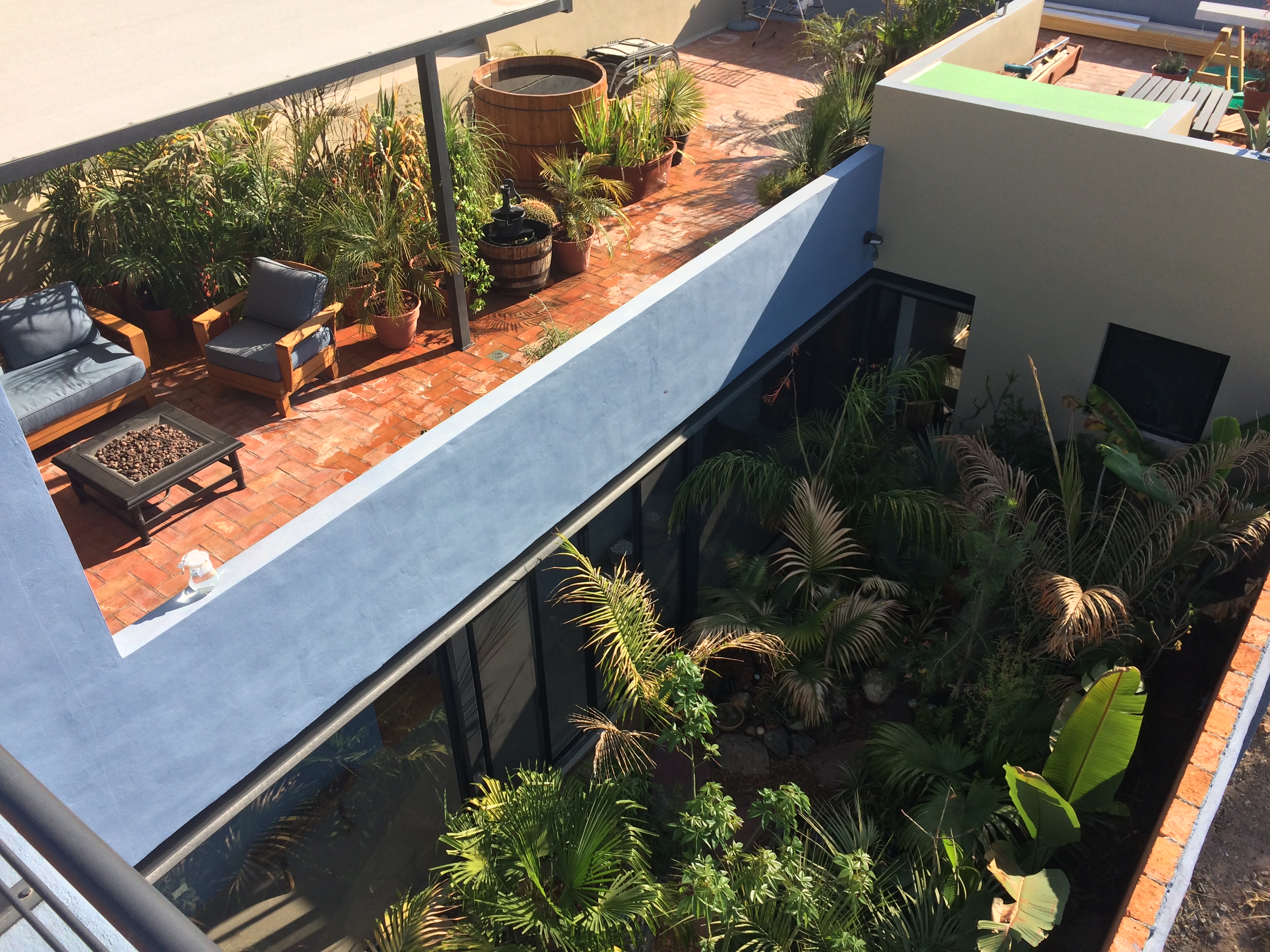 Patio and Garden from Upper Level