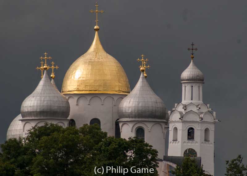 Domes of the 11th century Cathedral of St Sophia