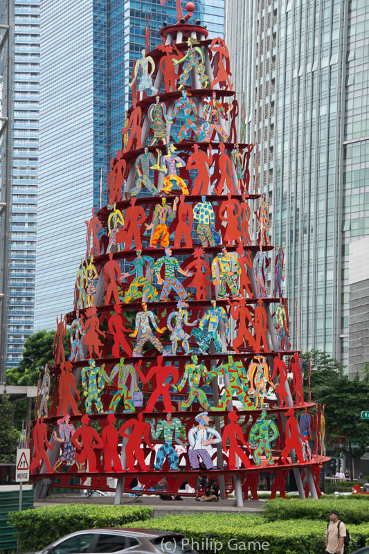 Sculpture in the financial district, Singapore