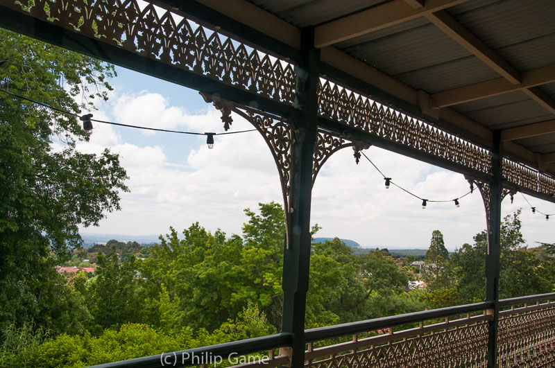 On the verandah at the Convent Gallery