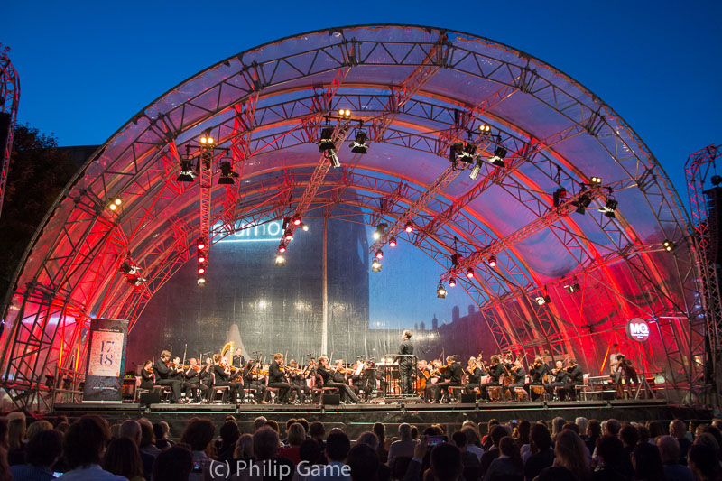 Vienna Symphony Orchestra open-air concert at the Museumsquartier in Vienna