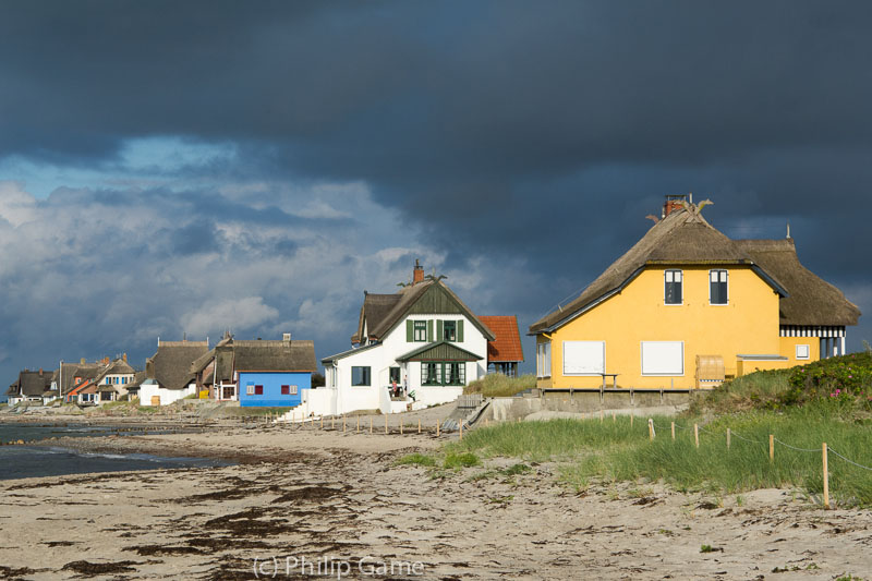 Holiday cottages on the Baltic shoreline at Heiligenhafen, East Holstein