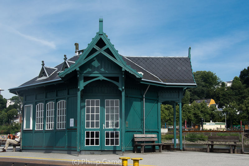 Dockside pavilion at Museumshafen Oevelgonne (open air harbour museum) 