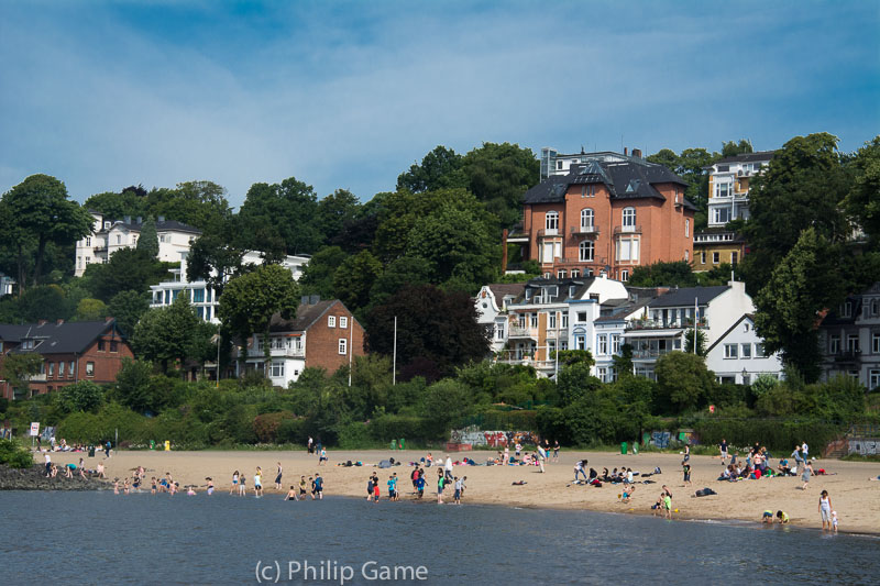 Beaches on the Elbe at Oevelgonne, Hamburg