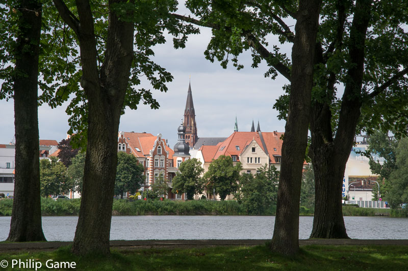 Looking across the Pfaffenteich lake near the city centre