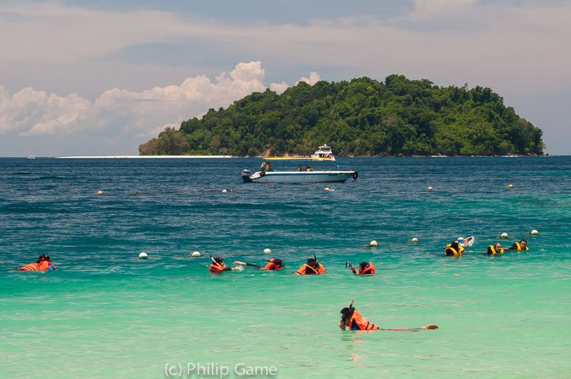 Weekend frolics in the turquoise waters off Kota Kinabalu