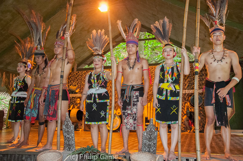 Tribal dance ensemble at Mari-Mari Cultural Village, Kota Kinabalu