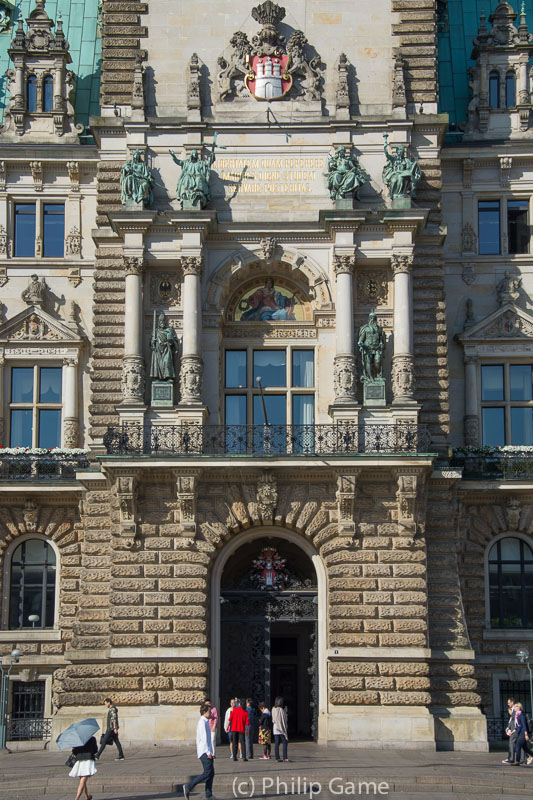 Main entrance to the Rathaus (City Hall)