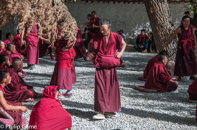 Monks in debate at Sera Monastery