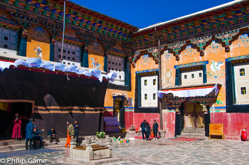 Courtyard at Sakya Monastery, founded ca. 1268 AD