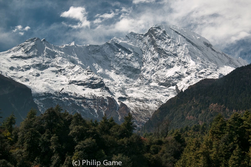 Snow-capped peaks overlook the Kyirong Valley