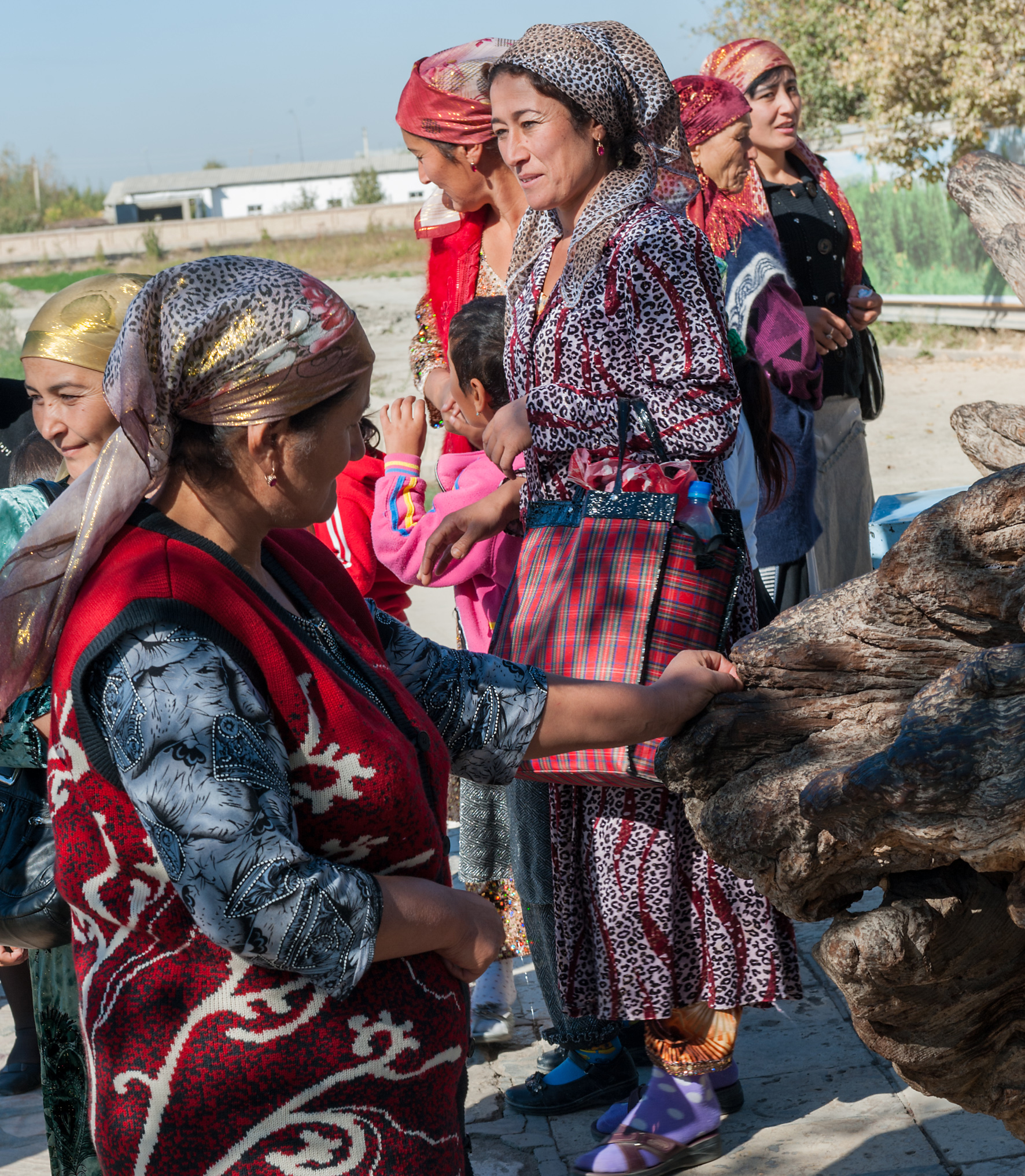 Uzbekistan, near Naqshbandi mausoleum (rituals).