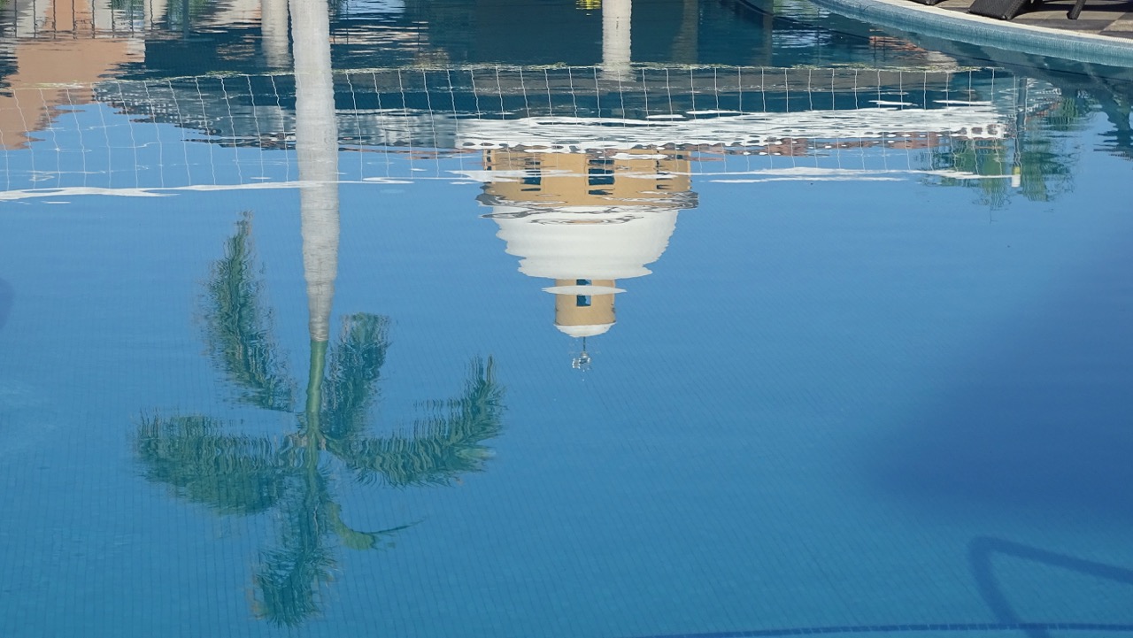 Hacienda Encantada Pool Reflection