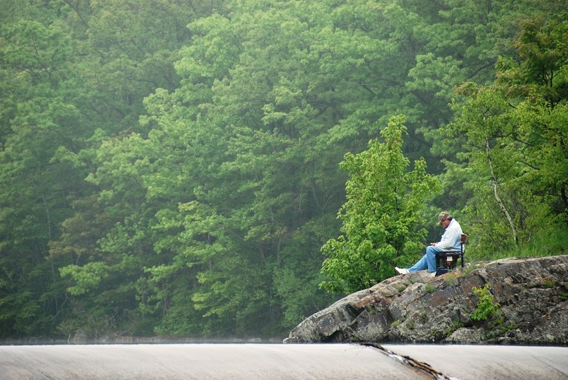 Fishing takes patience.