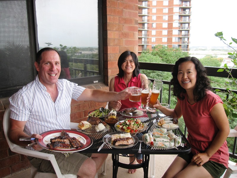 PWan joined us for lunch and a cold beverage.