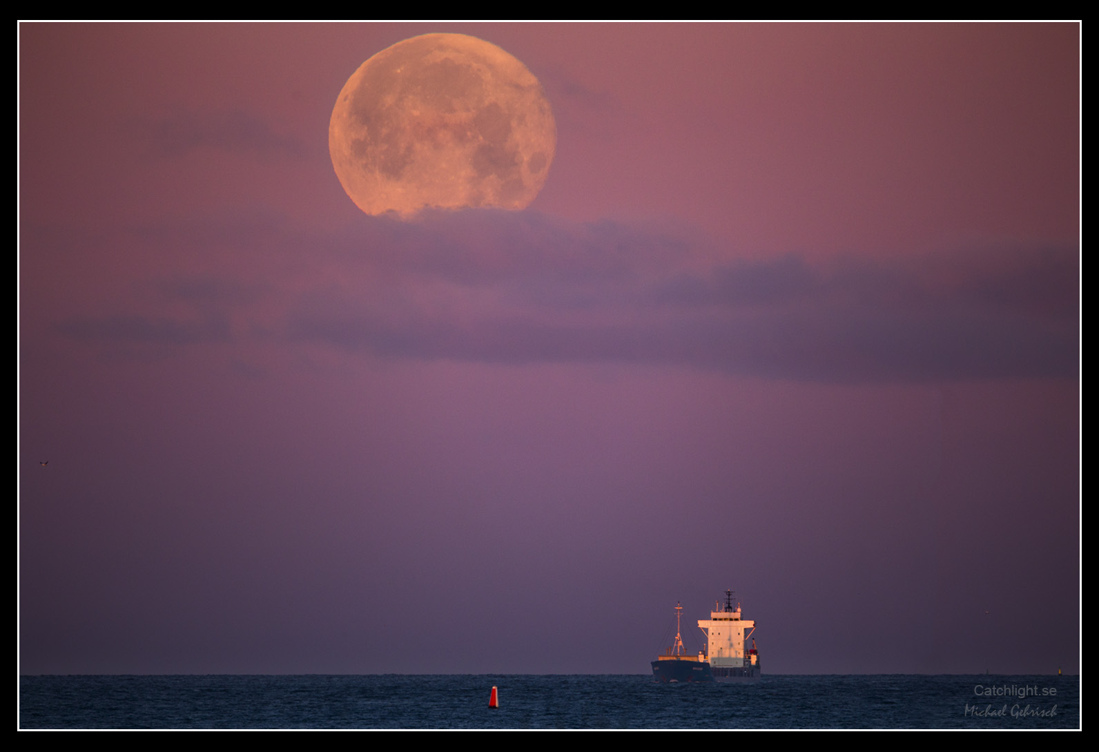 Super Moon Setting from Helsingborg