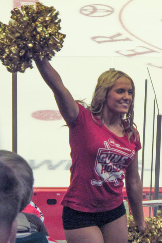 Houston Aeros Hockey Cheerleader.  Rah Rah Rah