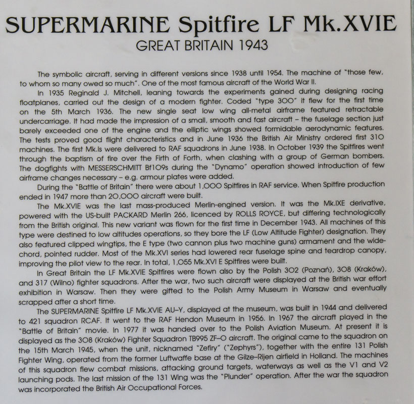 SUPERMARINE Spitfire LF  Mk.XVIE