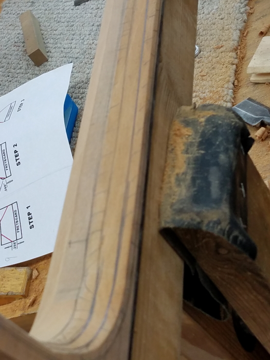 Another neck layout after removing the first cut