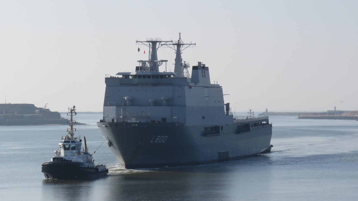 Zr. Ms. Rotterdam L800 underway to Shipdock Amsterdam