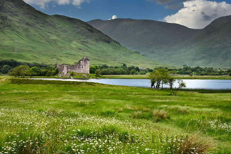 Ruins of the 15th Century Kilchurn Castle in the Scottish Highlands on Loch Awe Dalmally Scotland UK