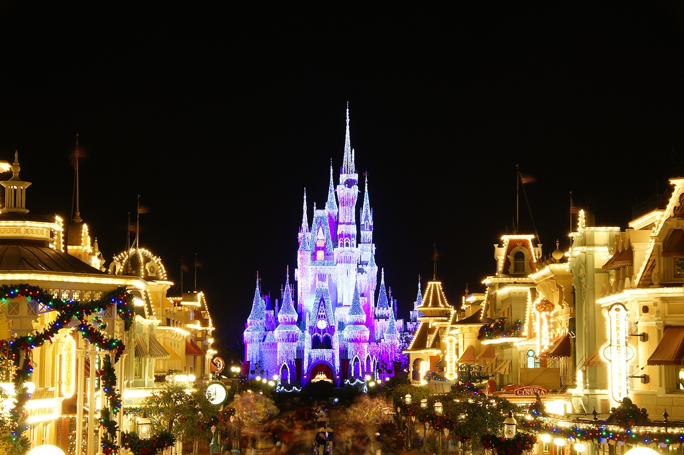 Castle view up Main Street