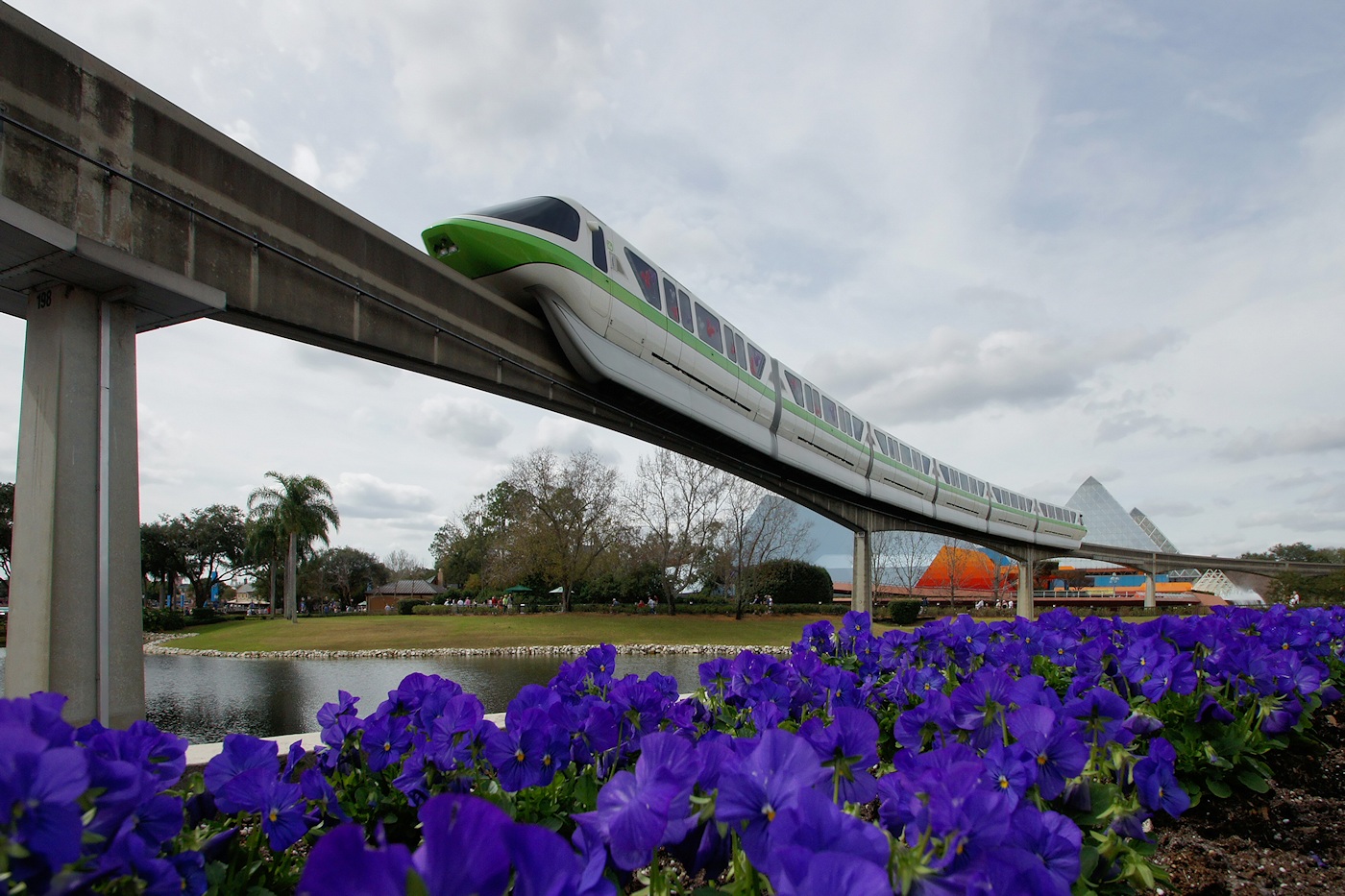 Monorail over Epcot