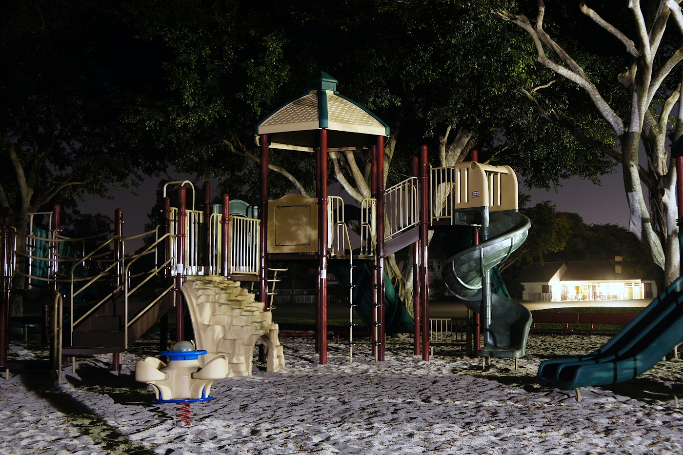 Neighborhood playground night