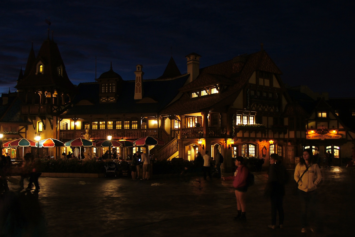 Fantasyland at night
