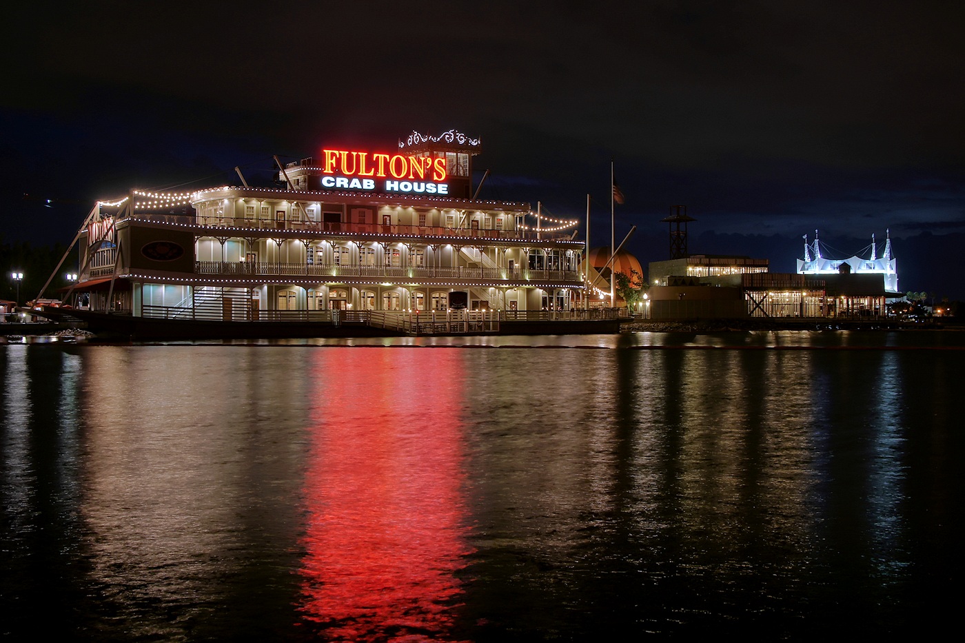 Downtown Disney at night