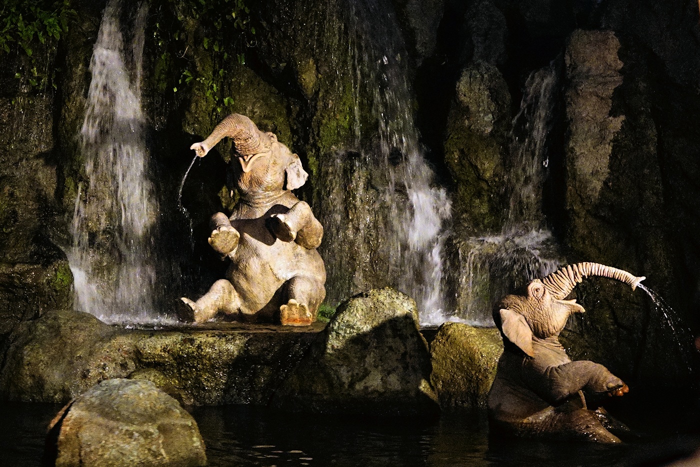 Elephants on the Jingle Cruise