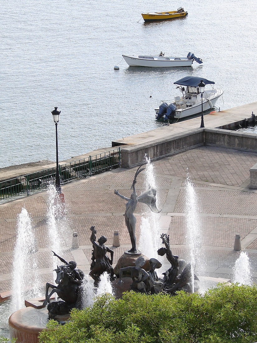 San Juan fountain under the city walls